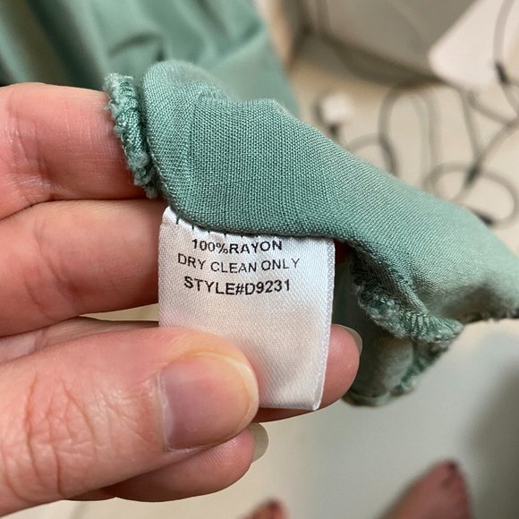 re:named Maxi Green Halter Open Back Dress Sz L - Picture 7 of 7